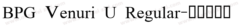 BPG Venuri U Regular字体转换